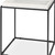 20" White and Black Marble and Metal Square Frame End Table