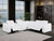 White Italian Leather Power Reclining L Shaped Six Piece Corner Sectional With Console