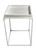 29" White Solid Wood and Iron Square Tray Style End Table