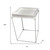 29" White Solid Wood and Iron Square Tray Style End Table