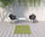 5' X 5' Green Square Indoor Outdoor Area Rug