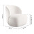 31" White Boucle Wingback Chair
