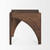 24" Brown Wood Modern Arched Square End Table