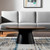 40" Brown and Black Solid Wood and Iron Round Pedestal Coffee Table