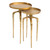 Set Of Two 13" Gold Nested Tables