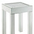 Homeroots Living Room 24" Silver and Clear Glass Square Mirrored End Table, Silver and Glass Finish