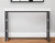 42" White and Black Glass Sled Console Table