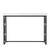 42" White and Black Glass Sled Console Table