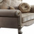 50" Pearl Fabric Floral Arm Chair And Toss Pillows