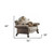 50" Pearl Fabric Floral Arm Chair And Toss Pillows
