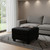 25" Black Velvet Storage Ottoman