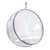 42" White Faux Leather Balloon Chair