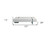 53" White And Clear Wood And Glass Sled Coffee Table