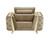 50" Beige And Gold Velvet Tufted Club Chair