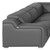 Dark Gray Italian Leather Power Reclining U Shaped Eight Piece Corner Sectional With Console Modern Style
