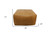 22" Tan Genuine Leather Pouf Ottoman