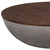 48" Brown And Gray Solid Wood And Concrete Round Coffee Table