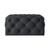 33" Black Velvet Rolling Tufted Cocktail Ottoman
