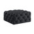 33" Black Velvet Rolling Tufted Cocktail Ottoman