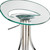 Clear and Silver Metal and Heavy Duty Plastic Low Back Adjustable Height Bar Chair