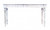 54" White Solid Wood Distressed Console Table