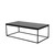 47" Black Wood And Metal Frame Coffee Table