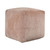 18" Beige Chenille Cube Pouf Ottoman