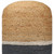 18" Natural And Gray Jute Blend Cylinder Striped Pouf Ottoman