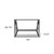 42" Black Glass Frame Console Table With Shelves