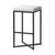 30" White and Black Iron and Fabric Backless Bar Height Bar Chair
