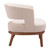 27" Beige And Brown Upholstered Arm Chair