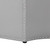 33" Silver Faux Leather Tufted Octagonal Cocktail Ottoman