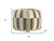 18" Brown Ivory And Khaki Brown Woven Geometric Pouf Ottoman