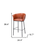 30" Brown And Black Faux Leather And Steel Bar Height Bar Chair
