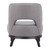 26" Gray And Black Upholstered Lounge Chair