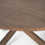 42" Brown Solid Wood Round Cross Legs Coffee Table