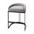 29" Gray and Black Fabric and Metal Low Back Bar Chair