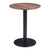 24" Black And Brown Round End Table