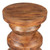 21" Brown Solid Wood Round Pedestal End Table