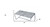 47" Gray and Silver PVC Veneer And Metal Sled Coffee Table