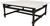 48" White And Black Genuine Marble And Solid Wood Square Coffee Table