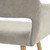 22" Gray and Brown Upholstered Arm Chair