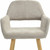 22" Gray and Brown Upholstered Arm Chair
