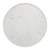 35" White and Natural Wood And Faux Marble Round Pedestal Coffee Table