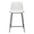 26" White And Black Steel Low Back Counter Height Bar Chair
