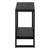 24" Black End Table With Shelf