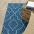 8' X 11' Navy Geometric Stain Resistant Indoor Outdoor Area Rug - 606114575290