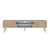 71" White And Beige Enclosed And Open Storage TV Stand
