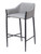 30" Slate Gray And Black Fabric And Steel Bar Height Bar Chair - 606114951711
