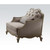 38" Beige and Taupe Fabric Tufted Chair and a Half And Toss Pillow